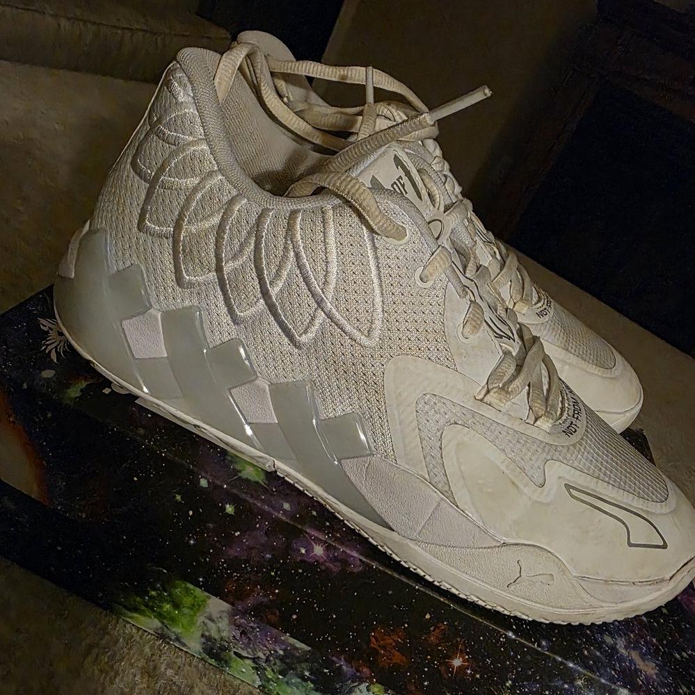 Puma Cosmic Gray and White Sneakers